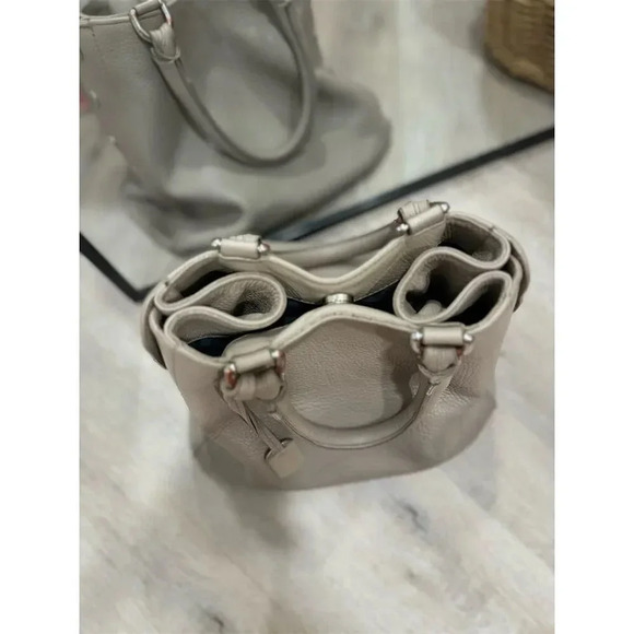 Furla Women's Taupe Convertible Leather Tote Bag with Zippered Pocket - Picture 13 of 13